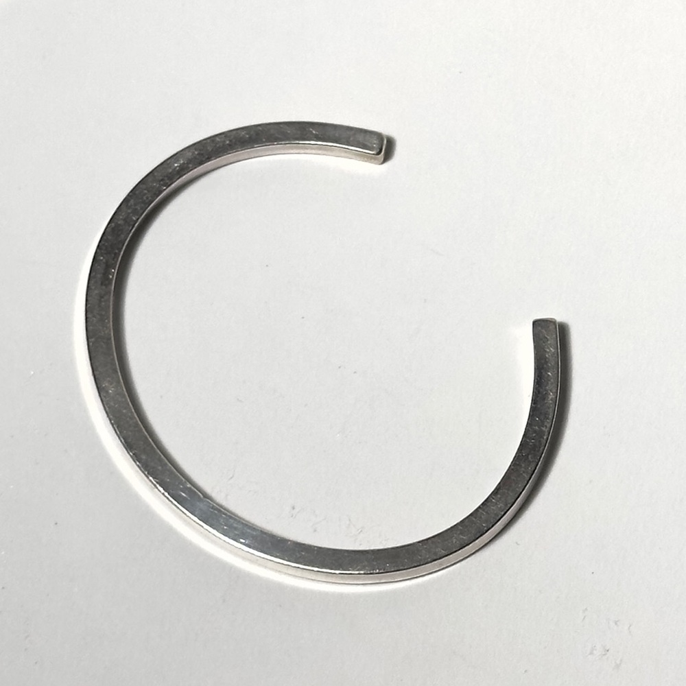 Modern Unisex Silver Band Bracelet